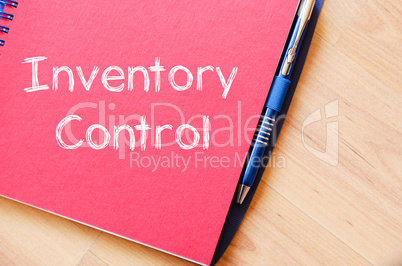 Inventory control write on notebook