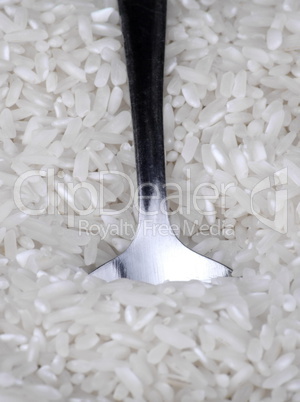 rice background and teaspoon