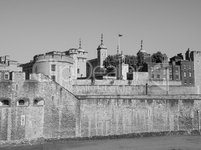 Black and white Tower of London