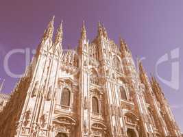 Retro looking Milan Cathedral