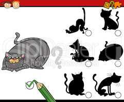 shadows task cartoon with cats