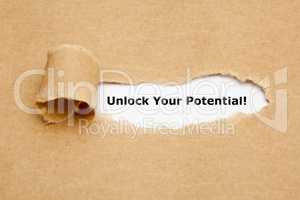 Unlock Your Potential Torn Paper