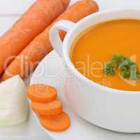 Gesunde Ernährung Karottensuppe Möhrensuppe Karotten Möhren S