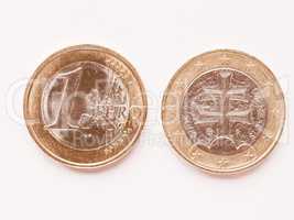 Slovak 1 Euro coin vintage