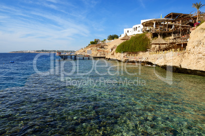 Beach at the luxury hotel, Sharm el Sheikh, Egypt