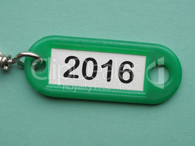 Green keyring year 2016