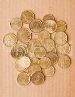 Euro coins vintage