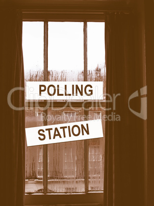 Polling station vintage