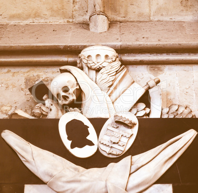 Memento mori - skull, reaper sic vintage