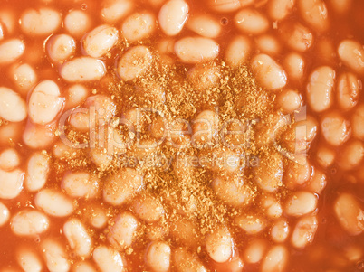 Retro looking Baked beans