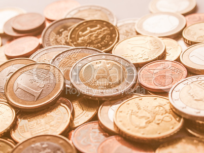 Euro coins vintage