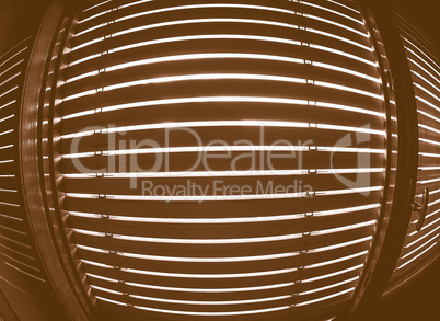 Window blinds in black and white vintage