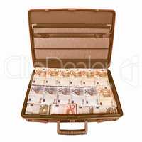 Suitcase with money vintage