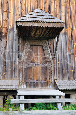 old wooden door and porch