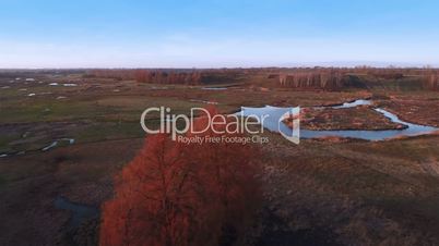 Village With a Bird's-eye view in Autumn