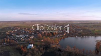 Village With a Bird's-eye view in Autumn