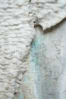 Limescale,white mineral deposit on the wall