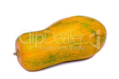 Large ripe pumpkin on a white background.