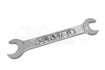 Wrench with inscription Service