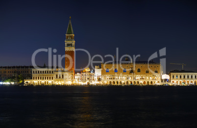 Panoramic overview of San Marco square in Venice