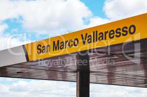 San Marco water bus stop sign