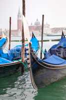 Gondolas floating in Grand Canal