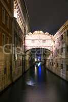 Bridge of sighs in Venice, Italy