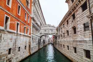 Bridge of sighs in Venice, Italy