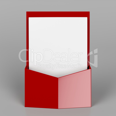 Red brochure stand