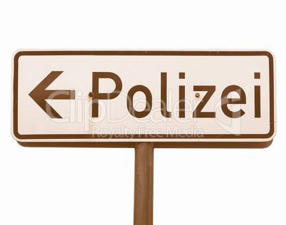 Polizei sign vintage