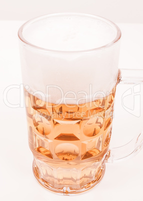 Lager beer glass vintage