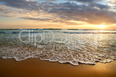 Sunset in the ocean