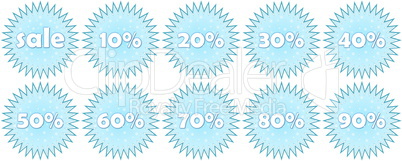 Set of winter sale icons