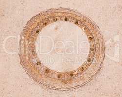 Manhole detail vintage