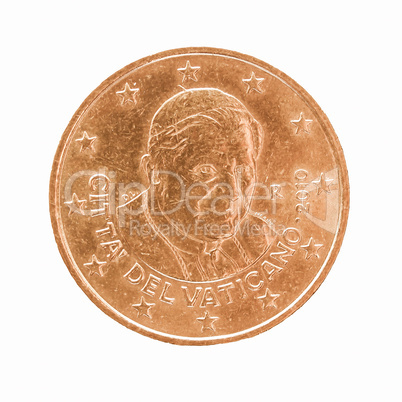 Twenty Euro cent coin vintage