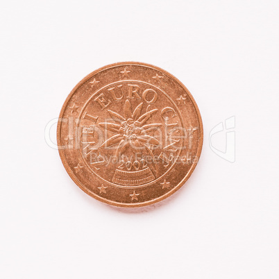 Austrian 2 cent coin vintage