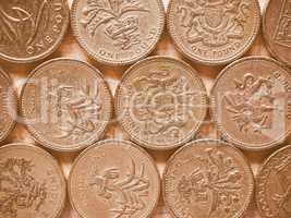 Pound coins vintage