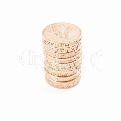 Pound coin vintage