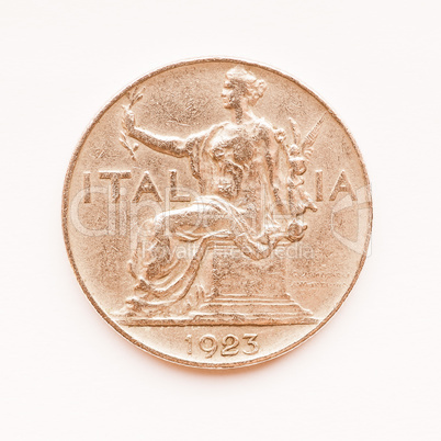 Old Italian coin vintage