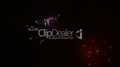 Detonating fireworks (firecrackers) to celebrate the new year