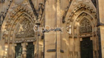 Saint Vitus Cathedral (religious building): side outside - sunny day