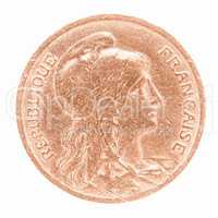 Old French coin vintage