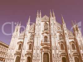 Retro looking Milan Cathedral