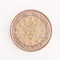 Portuguese 2 Euro coin vintage