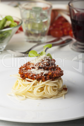 Spaghetti Bolognese auf einem Teller