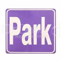 Park sign vintage