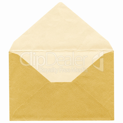 Green envelope isolated vintage