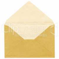 Green envelope isolated vintage