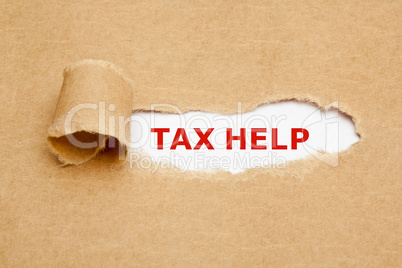 Tax Help Torn Paper Concept