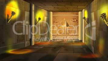 Ancient Egyptian temple interior
